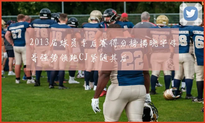 2013届球员季后赛得分榜揭晓字母哥强势领跑CJ紧随其后