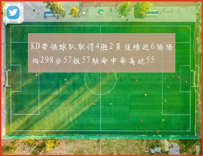 KD带领球队取得4胜2负佳绩近6场场均298分57板57助命中率高达55